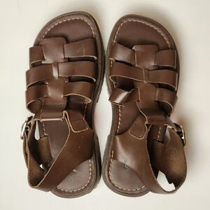 Zara Kids Brown Leather Sandles